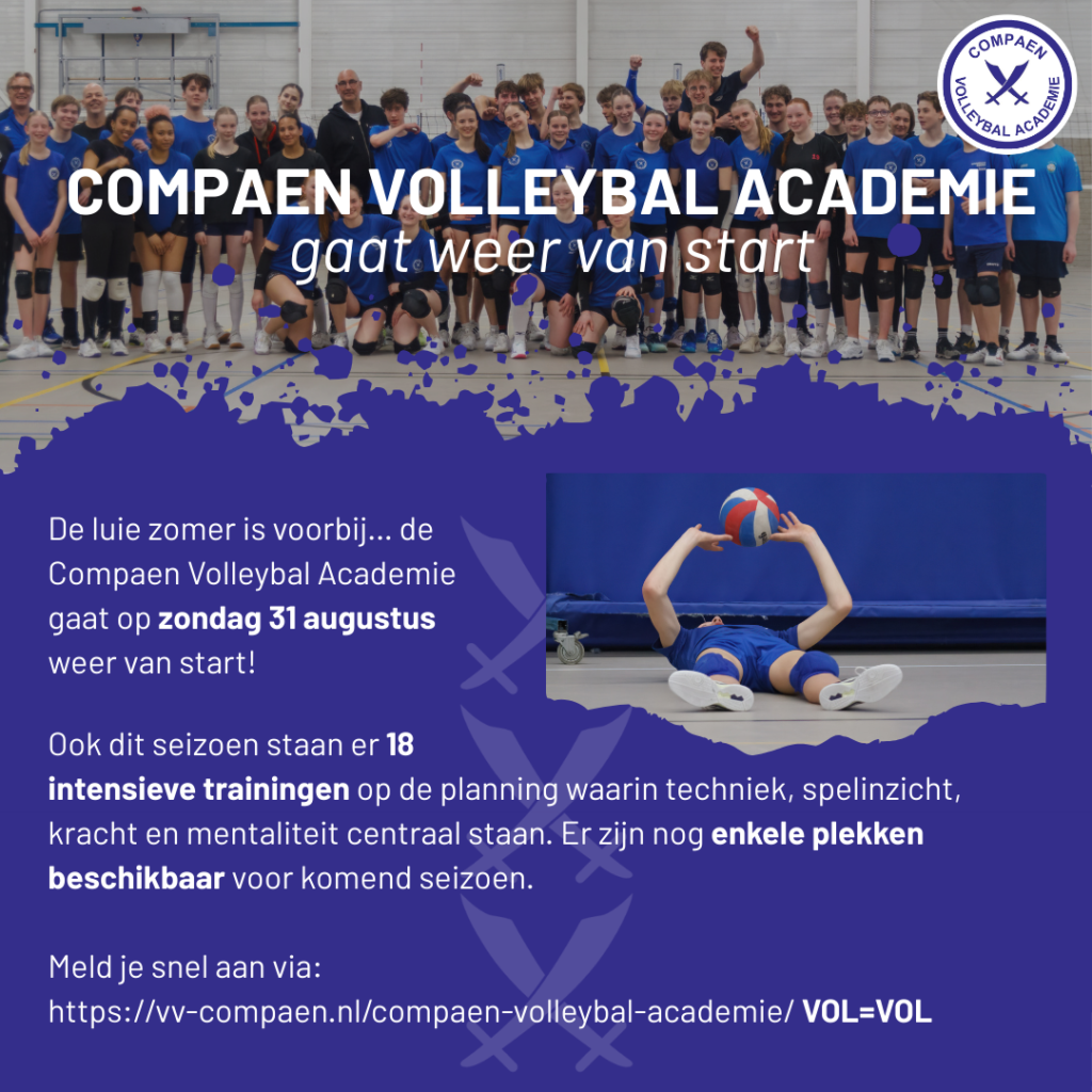 Start seizoen 2025-2026 Compaen Volleybal Academie